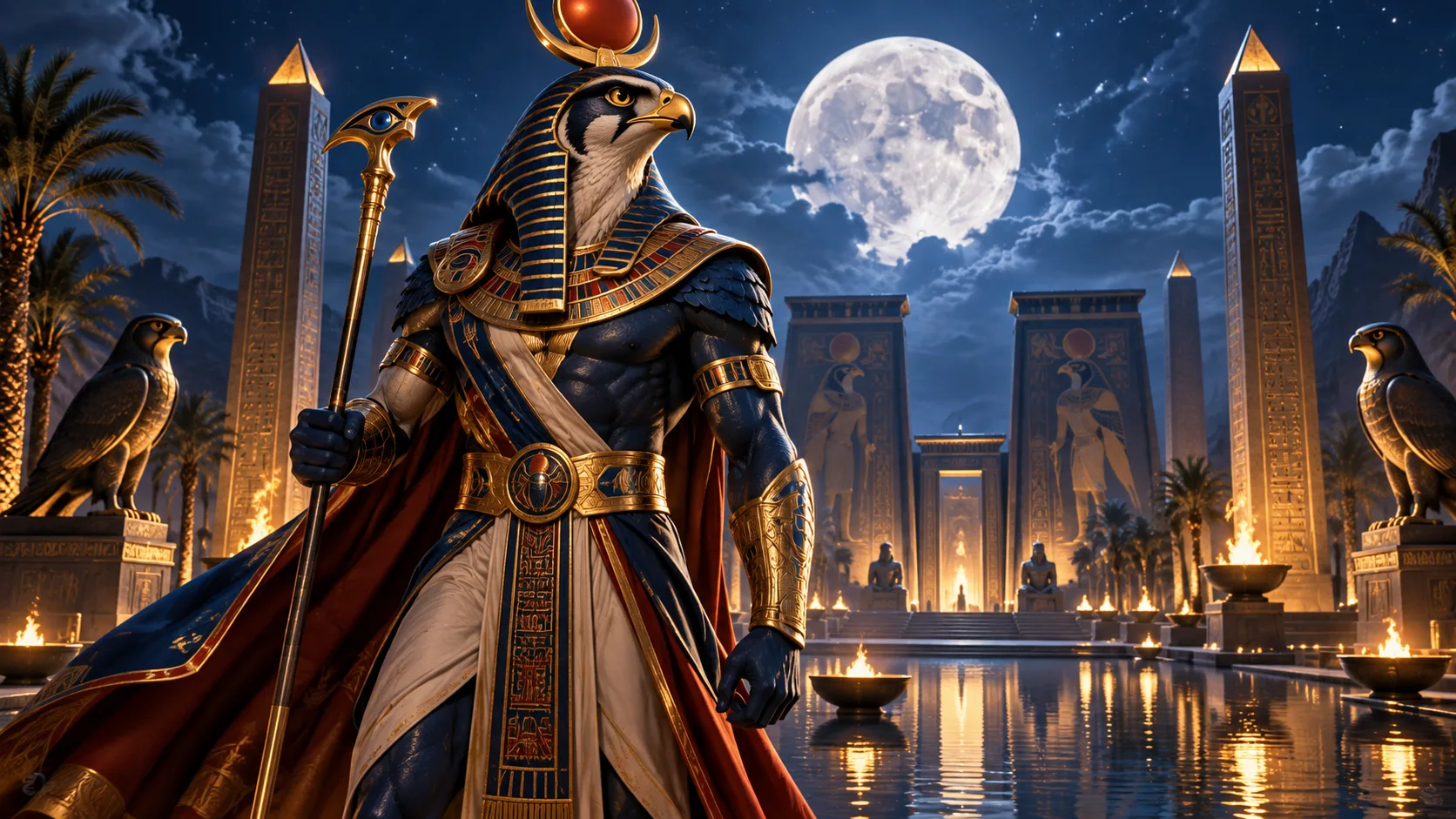 Amunbet login pagina banner met god Horus en gouden munten — snel en veilig inloggen op je Amunbet account